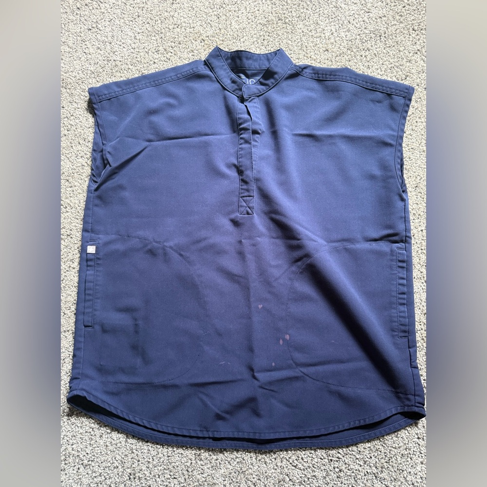 Figs Women's Navy Button Down Shirt